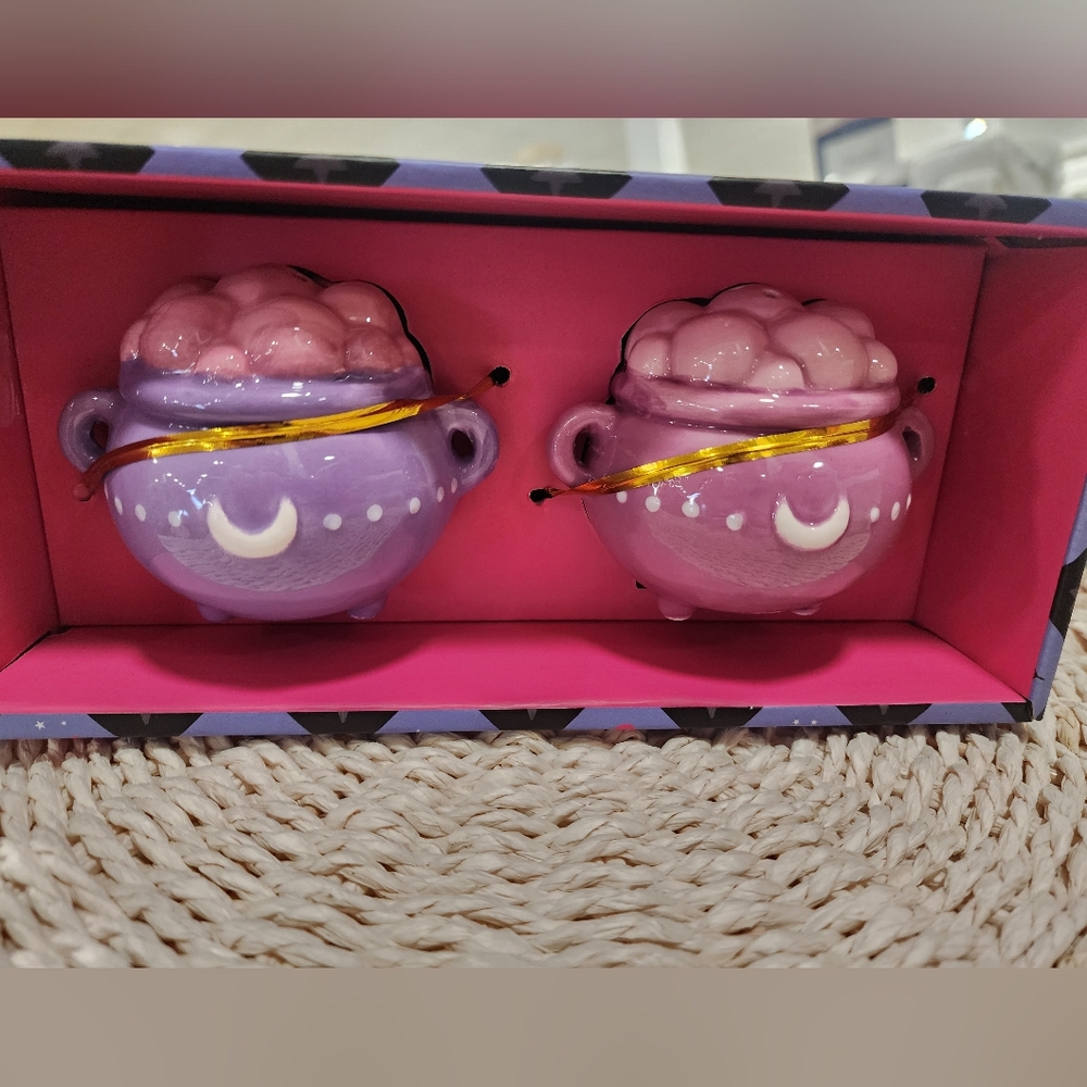 Adorable Cauldron Salt and Pepper Shakers